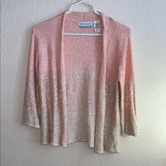 Alfred Dunner Gradient Pink and Cream Cardigan - Picture 1 of 5